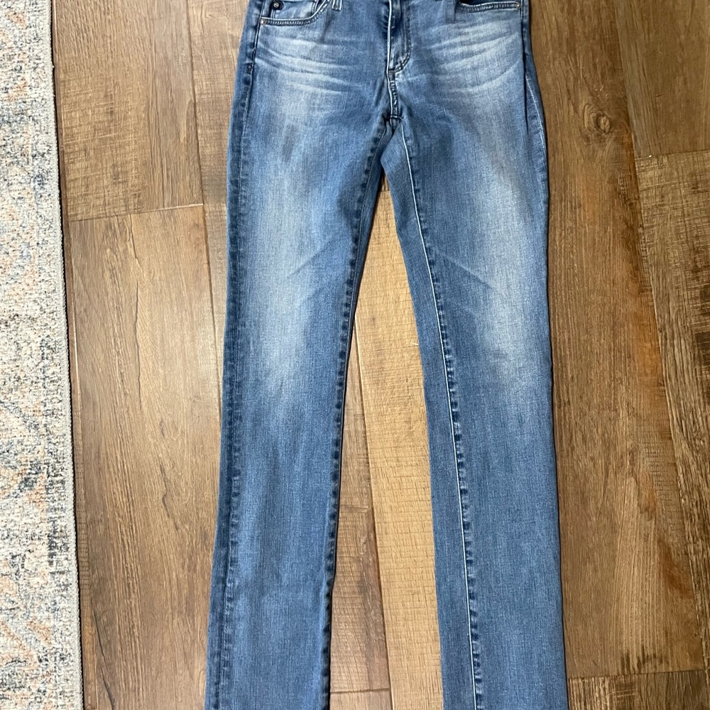 AG Adriano Goldschmied Blue Straight Leg Jeans